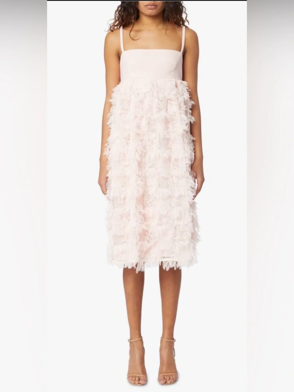 Baum und Pferdgarten Acalya Bandit Fringed Midi Dress Pink, Size 36